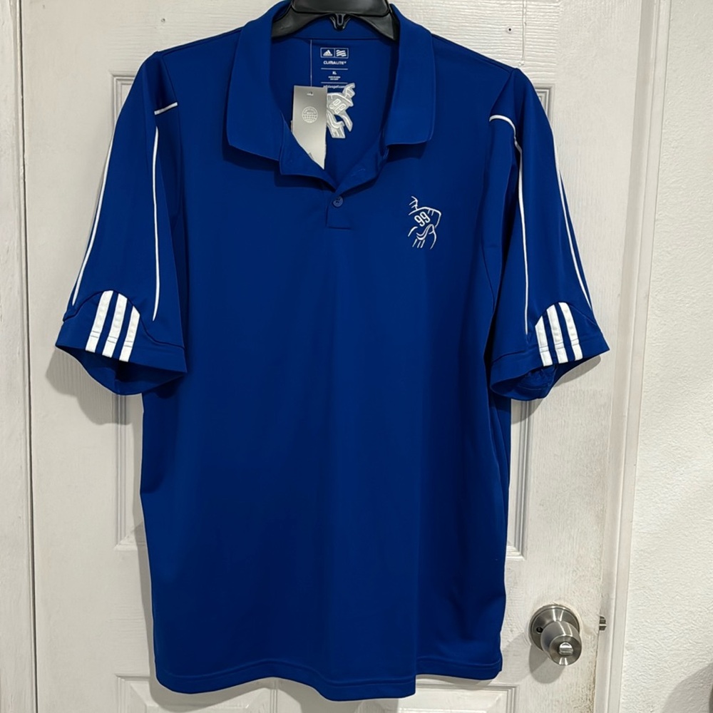 Adidas blue polo shirt for men size XL